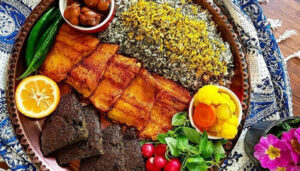 سبزی پلو با ماهی شب عید
